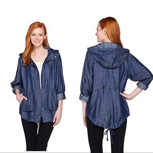 Peace Love World Zip Front Anorak Jacket